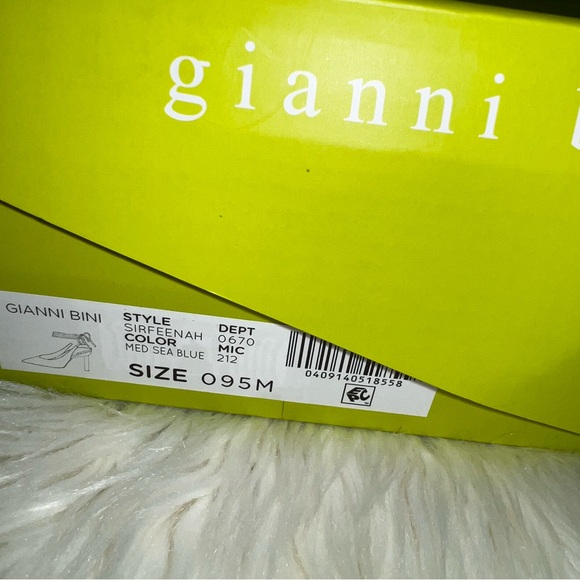 Blue Satin Tie Up Pumps Gianni Bini Heels - Picture 6 of 6